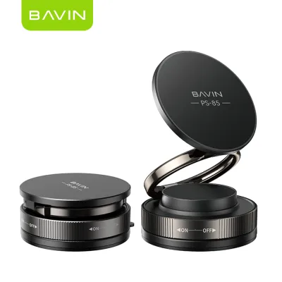 BAVIN PS85 Foldable Magnetic Vacuum Universal Car Mount 360° Rotating Phone Holder w/ Strong Magnetic Suction