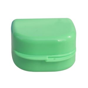 WENKEN Compact Dental Retainer Case Durable Ventilated Lid Mouth Guard Case Portable Travel Denture Storage Container For Denture