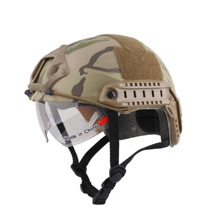 Airsoft Full Face Mask Tactical Full Face Helmet Air Gun Mask With Side Rails And NVG Fixtures Police Riot Gear