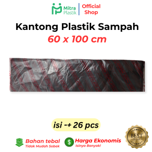 Kantong Plastik Sampah 40x60 50x70 60x100 80x120 / Kresek HD Sampah Trash Bag Hitam 1 Kg