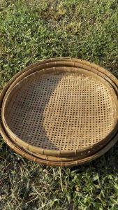 กระด้ง ตากปลา ตะแกรง สานตาห่าง รุ่นก้นโค้ง 3 ขนาด 18 19 21 นิ้ว