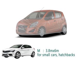 AM-73 Sarung Mobil Penutup Mobil Waterproof Cover Car Plastik Bening Transparan Tahan Air Tahan Debu