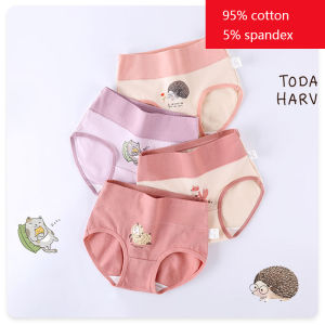 MORNA 4PCS Girls Cotton Panties Summer Kid Thin Breathable Cartoon Briefs 2+y Young Children Underwears Toddler Antibacterial Knickers