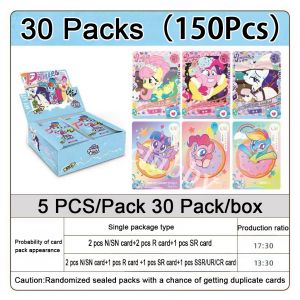 150Pcs My Little Pony Fun Pack Friendship Forever Card Pinkie Pie CR Fluttershy SSR Card Pack for Girls Children’s Day Gift