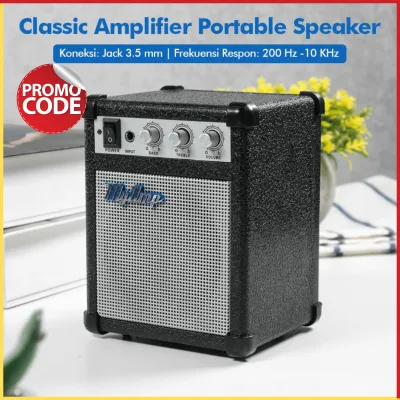 PROMO MyAmp Classic Amplifier Portable Speaker High Bass 3.5mm - MP35 / Speaker Amplifier Gitar Elektrik Mini Full Bass Portable 5W / Ampli Gitar Listrik Kecil 12 Inch Akustik Mic