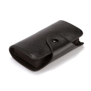 CUIKCA HF043 DOMPET KARTU MINI MUAT BANYAK DENGAN KANCING PENGUNCI BAHAN SINTETIS LEMBUT KILAT LILIN