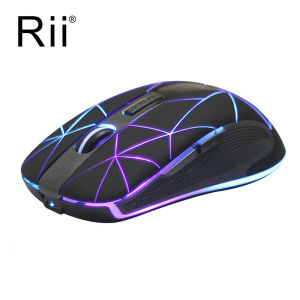 Rii RM200 RGB Wireless Mouse USB 2.4Ghz Computer Gamer Mouse 7 Color LED Backlit Ergonomic Gaming Mice Silent For PC Laptop
