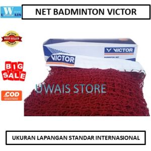 FLASH SALE ! Net Victor Import - Net  Badminton Victor Bagus -  Net Victor jaring badminton -  Net Murah - Jaring Bulu Tangkis Victor impor  - Net Lapangan - Net