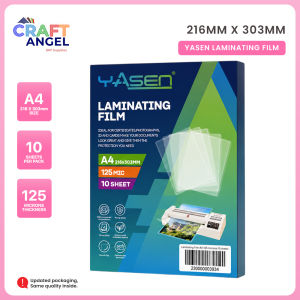 Yasen Laminating Film 10 Sheets A4/ Short/Long 80/125/250 Microns Waterproof Glossy Lamination Pouch for Photos ID Card