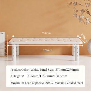 ⭐SG Stock⭐ Monitor Stand 3 Height Adjustable Monitor Stand Ergonomic Metal Monitor Riser Stand with Mesh Platform  Laptop computer height increase
