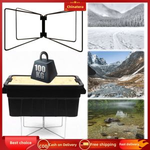 [Chinatera Malll] Camping Foldable Metal Stand Portable Organizer Box Folding Stand Steel Outdoor Storage Boxes Shelves for Travel Cooking