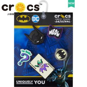 Jibbitz cross Batman 5 Pack Charms Shoe Buckle Set with Cardboard DC Anime Shoe Accessories