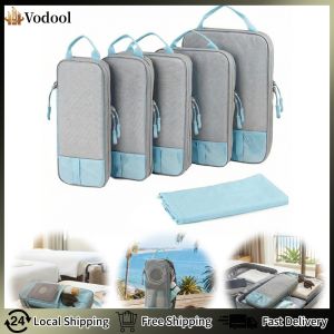 【Vodool】 6 Piece Set Compression Packing Cubes Lightweight Suitcase Organizer Bags Luggage Organizer Bags