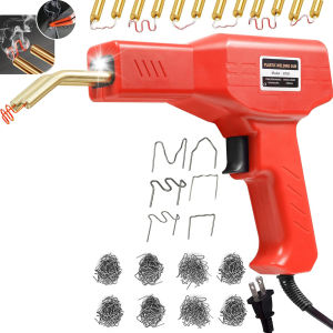 Handy Plastics Welders Gun Garage Tools Hot Staplers Machine Staple PVC Repairing Machine Car Bumper Repaierutning Stamplemr Welding Tool  Portable Car Bumper Repair Tool Set Welding Crack Restore