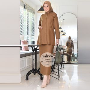 Baju Seragam Dinas Kheki Pns Asn Wanita Terbaru/Setelan Rok Span Pns Guru Pemda Bahan Toyobo/Pakaian Kerja Wanita Terlaris Best Seller/Baju Pemda Wanita Setelan Rok Span