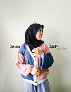 Candy Cardy 3 Tone Rajut Lengan Panjang - One Set Setelan Rajut - Cardigan Rajut - Rok Dan Baju 1Set - Kualitas Terbaik (NEW RILIS)