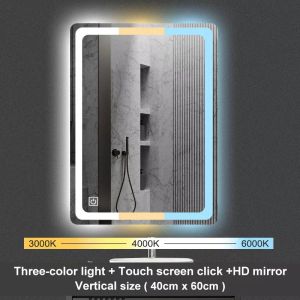 【40*60cm】3Color Bathroom Mirror With Light Frame Mirror Vanity Mirror Decorative Wall Mirror