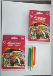 Crayon Pensil Warna 12 pcs Ukuran Kecil / Collor Pencil Paper Box Classic / P N