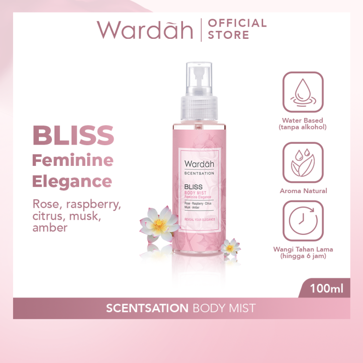 Wardah Scentsation Body Mist 100 ml Parfum Wanita Wangi Tahan Lama
