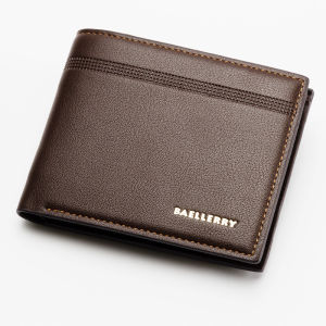 Baellerry Outlet DR003 Dompet Uang Lipat Tebal Bahan Kulit Sintetis Untuk Pria Wanita