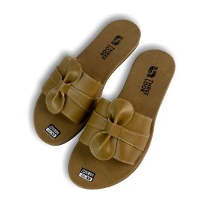AUREL 3LOOK Sandal Wanita Kokop Slide Sandal Flat Teplek Motif Pita Flat Color Series