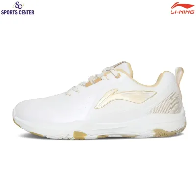 Original Sports Sepatu Badminton Lining Hypersonic II AYTU039 White Gold