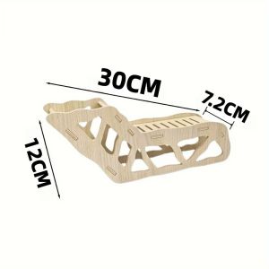 CuddleCove Wooden Hamster House Tunnel Hideout Shelter Easy Install No Drill Cage Toy Small Pets