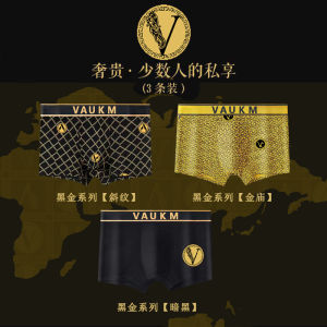 Luxury Black And Gold Magnetic Boxer Shorts Mens Antibacterial Breathable Underwear