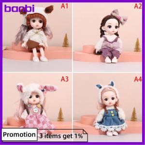 banbi 16ซม.Mini movable Joint Dolls ตุ๊กตาของเล่น DIY พร้อมเสื้อผ้าสำหรับของเล่นเด็กผู้หญิง