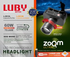 LUBY Senter Kepala Luby 60W ZOOM ULTRA L2912L / Senter Kepala ZOOM ULTRA 60 Watt Luby L-2912L