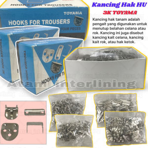 1 Box isi 2 Gross | Kancing Hak HU 3k TOYAMA | Kancing Tanam | Kancing Ketok celana | Kancing Pengait Celana | Kancing Kait Rok | Hak HE | Hak HU | Hak Jahit Tanam | Kancing Kait Celana | Kancing Hak Getok