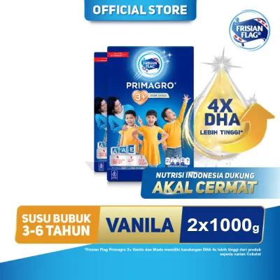Frisian Flag Primagro 3+ Vanilla 2x1000gr (3-6 tahun) - Susu Formula Pertumbuhan Anak