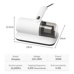 Simplus Dust Mite Corded Vacuum Cleaner 16000PA 10000 Times/Min Car Cleaning Hair Suction Alat Pembasmi Hama
