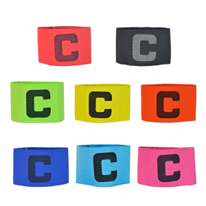 8Pcs Soccer Football Captain Armbands Adjustable Elastic Sport Captain Bracelet Game Leader Elastic Captain Enduring