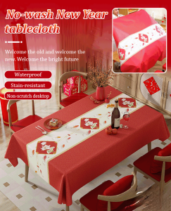 Stainresistant waterproof tablecloth for New Year