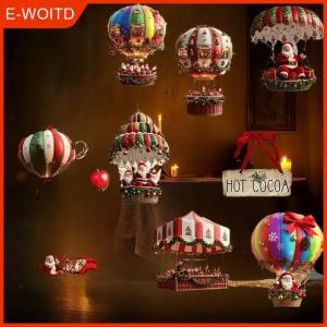 【E-WOITD】 10 20 30ชิ้นไม้คริสต์มาสบอลลูนอากาศร้อนจี้ซานตาคลอสต้นคริสต์มาสแขวนตกแต่งต้นคริสต์มาสของขวัญเครื่องประดับ