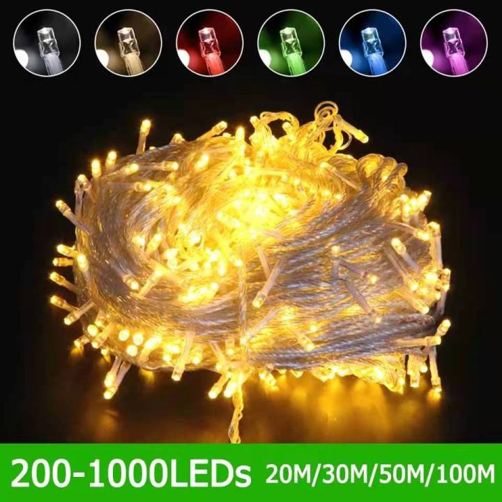 LED 50M/100M Christmas String Lights High Bright Outdoor Decoration ...