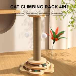 【SG Seller】Scratching Pole New Vertical Cat Scratch Board Sisal Cat Scratch Board Pole Cat Toy