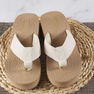 New Thick-Soled Eva Slippers For Women Summer Outdoor Wear Wedge Flip-Flops Versatile Simple Lightweight High-Heeled Sandals For Women