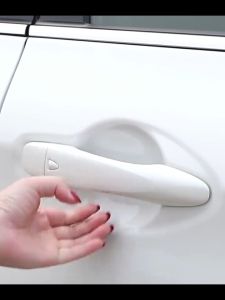 4PCS Car Door Bowl Protector Door Handle Sticker Anti-Scratch Strip Transparent Film Universal