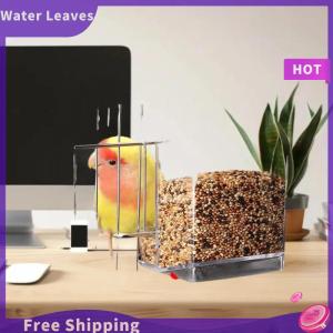 [Water]Hot Sale Freeshipping Công suất lớn chim trung chuyển Hộp chống giật gân chim thực phẩm quả bền Vẹt ăn hộp cho chim vừa nhỏ