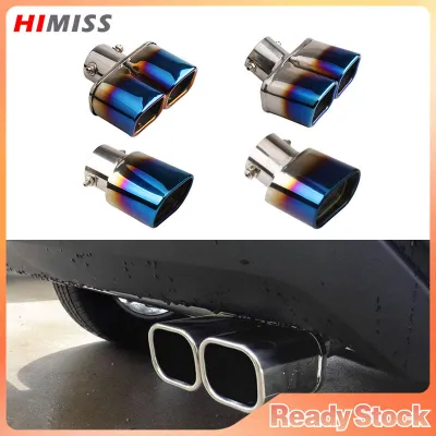 Local delivery Car Exhaust Tip Stainless Steel Exhaust Tail Throat Square Tail Pipe For 2.5-inch Intake Exhaust Systems