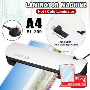 SL299 Hot & Cold Laminator Machine A4(+Film 50micro)/A4 Laminate/A4Laminating Machine /Mesin Laminate A4 / Mesin laminatinA4 Laminator Machine Anti-Blocking System