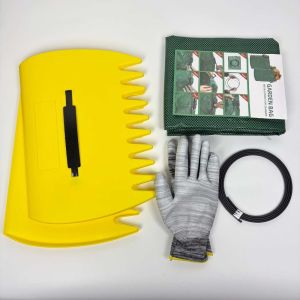 PENTU Hand Held Leaf Scoops Hand Rakes Lightweight Portable Garden Leaf Collector Multiple Use Adjustable Handle Rubbish Grabber Garden Cleaning Tool