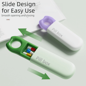 JURHOMIE Portable Daily Pill Organizer Mini 3-grid Pillbox Pocket Travel Pill Holder
