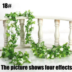 【Fast delivery】2m Eucalyptus Vine Artificial Leaves Rattan Wedding Garland Home Decor Party Wall Decor Artificial Plants Eucalyptus Tengle Willow Leaf Vine Hanging Greenery Decor Ivy Leaves