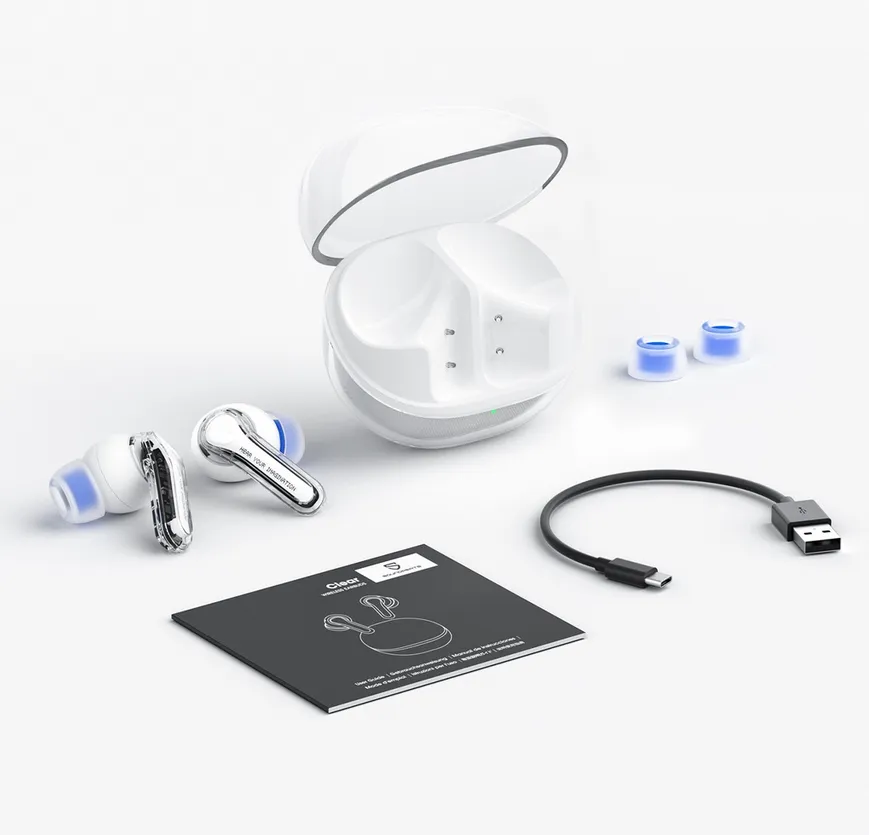 SoundPEATS Clear Transparent Series Bluetooth 5.3 True Wireless