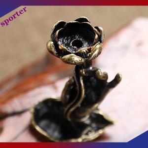 Sporter ธูปทองเหลืองแบบไหลย้อนกลับสำหรับพระพุทธเจ้าเครื่องหอมธูปทองเหลืองเครื่องหอมสำหรับพิธีชงชาของตกแต่งโต๊ะน้ำชา