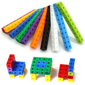 100pcs 2cm Mathlink Cubes Numberblocks Toy Assembled Cubes Building Blocks Mini Square Plastic Insert Baby Kids Early Educational Toys