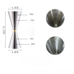 【SG】Double Jigger Measure Stainless Steel Liquor Wine Cocktail Jiggers Measuring Wine Tools 30/45/60 With Scale Jigger